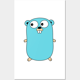 Go Lang logo Gopher Posters and Art